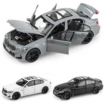 1/32 BMW 320i SUV Miniatúrne Diecast Toy Model Auta, Zvuk a Svetlo Dvere Openable Vzdelávacie Kolekcie Darček pre Deti Chlapec Dieťa