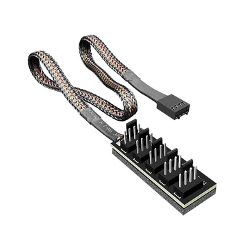 1 až 5 PWM Ventilátor Hub Adaptér 4Pin Moc Predlžovací Kábel pre CPU Chladič PC Case Fan
