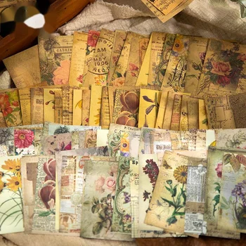 100Sheets Tvorivé Koláže Denník DIY Scrapbooking Dekorácie, Foto Plavidlá Príručka Rastlina, Kvet Materiál Washi Papier Nové