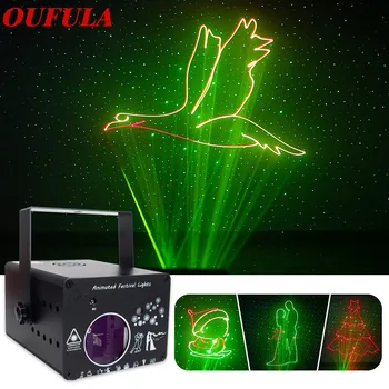 3D Full Farebný Laser Animácie Projekcie Svetla Vianočné Bar KtV Lúč Animácie Stage DJ Disk Laserové Svetlo