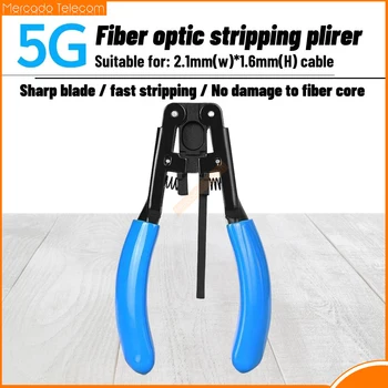 5G Kožené Kábel Striptérka Kliešte FTTH Optického Vlákna Stripping Nástroj 2.1*1,6 mm Fotoelektrické Kompozitný Kábel Drôt Striptérka