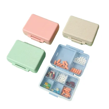 9 Mriežky Dampproof Medicíny Políčko Prázdne Tabletky Balenia Kit Box Prenosný Jeden Týždeň Tabletky Úložný Box Organizátor pre lekárničky