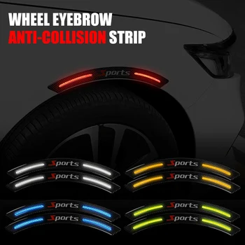 Anti-kolízie Auto Wheel Arch Výbava Reflexné Pásky Blatník Auto Svetlice Okraj Orezania Protector Carbon Fiber Kolesa Obočie Príslušenstvo