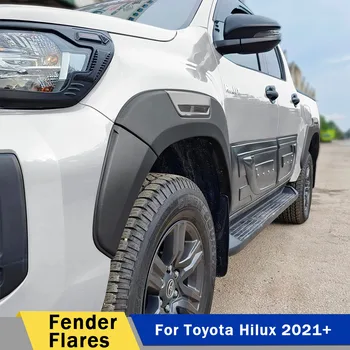 Auto Príslušenstvo Blatník Svetlice Wheel Arch pre Toyota Hilux Revo 2021 2022 2023 rok modely s Šedá vrstva Povrchu Auto Styling
