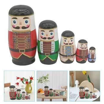 Batoľa Drevené Hračky, Vianočné Ruskej Bábiky Aldult Festival Darček Hniezdenie Dospelých, Deti Snehuliak Strany