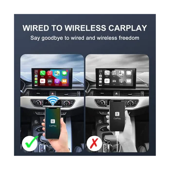 Bezdrôtové Android Auto CarPlay Adaptér Upgrade 5 ghz WiFi CarPlay Dongle pre Káblové CarPlay Auto Previesť Káblové pripojenie na Bezdrôtovú,