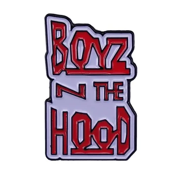 Boyz N the Hood Smalt Kolíky 90. rokov Retro Classic Film Kovové Brošňa Odznak Módne Šperky Darček pre Filmových Fanúšikov Kultového