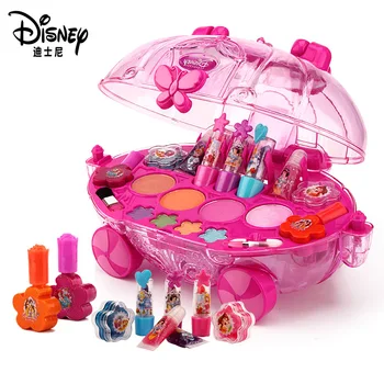 Disney karikatúry make-up Košíka Kozmetika Princezná barbie make-up Box Set Dievča Rúž Playhouse Darček k Narodeninám