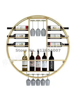 Európsky štýl stene visí víno stojan jednoduchý, moderný stojan na víno víno stojan železa poháre na víno stojan na víno kabinet reštaurácia living