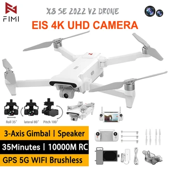 FIMI SE X8 2022 V2 4K Profesionálne Drone10km RC FPV 3-Os Gimbal EIS Fotoaparát, GPS, WIFI Elicottero Quadcopter Reproduktor Dron UAV Hračka