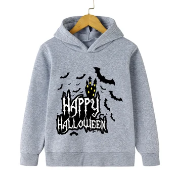 Halloween Mesto Baby Boy Šaty Gothic Bat, Mikiny Ulici Trend Y2K Sudaderas Šťastný Halloween Hoodie Dievčatá Harajuku Pulóver