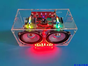 Hlasom Aktivované RGB Okolitého Svetla Veľký Objem Bluetooth Reproduktor DIY Kit Zosilňovač Zvuku Rádia