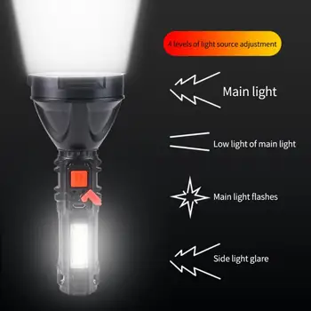 Horák Malý LED Blesk Jasný Nabíjateľná Keychain Mini Baterky 4 Svetla Módy Vonkajšie Prenosné Vreckové Svetlo