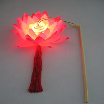 LED Prenosné Úžasné Kvet Lotosový Kvet Svetlá Strana Dekor svetlá Žiariace Svietidlá Pre Mid-Festival Jesene Darček Tanečné Rekvizity