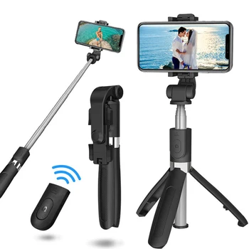 Mini 3 V 1 Selfie Stick Statív S Bluetooth Diaľkové Spúšte Rozšíriteľný Selfie Statív Mobilné Telefóny Statív Stojan Univerzálny