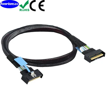 Mini Pohode Okraji IO MCIO STR PCI-E 5.0 SFF-8654 PCI-E Tenká SAV 8i na SFF-8654 SAV 4.0 MCIO SFF-8654 74PIN Extender Kábel
