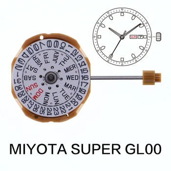 Miyota GL00 Quartz, 3-miestne Kalendár Okno Super Silm Japonsko Pohyb Ideálny Pre dizajn S Ultra-Tenký Profil