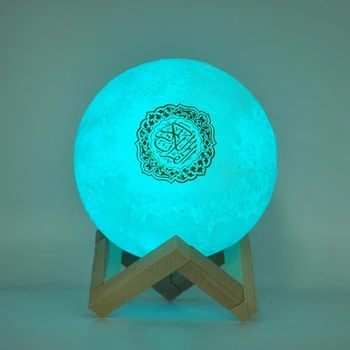 Moslimské Nočné Svetlo 3D Dotyk Mesiac S APLIKÁCIU Diaľkové Ovládanie Pre Spálne Dekorácie Coran Lampa