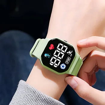 Multi-farebné Smartwatch Pre Deti, Študentov, LED Digitálne Náramkové Hodinky Silikónové Popruh Nepremokavé Športové Hodinky Pre Deti, Chlapec a Dievča