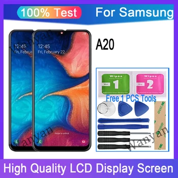 OLED Samsung Galaxy A20 A205 SM-A205F A205FN LCD Displej Dotykový Displej Digitalizátorom. Náhradné