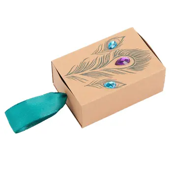 pierko candy zásuvky box dizajn svadobné dodávky umelé drahokamu kraft papier darčeka darčekovej krabičke