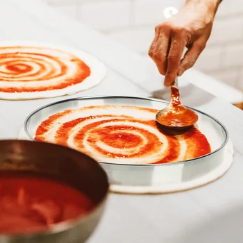 Pizza Slúžiace Krúžok Domov Prípravka Nástroj Formy Crumpet Nehrdzavejúcej Ocele Saucing Tepelne-odolné Crumpets DIY Formy