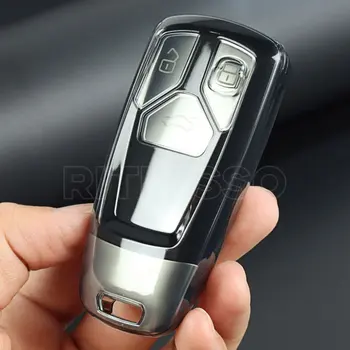 Transparentné TPU Auto Diaľkové Tlačidlo Prípade Kryt Plášťa pre Audi A4 B9 A5 A6 8S 8W Q5 Q7 4M S5 S7 TT Chránič Fob Keyless