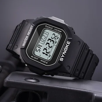 Unisex hodinky Digitálne Športové Hodinky Pánske Dámske SYNOKE Značky Pohyb Upgrade 5Bar Nepremokavé reloj hombre