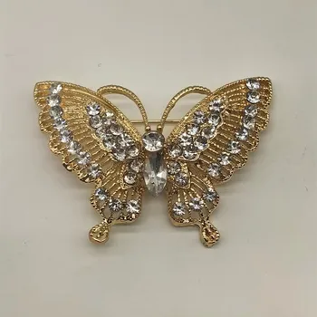 Vintage Šperky dámske Drahokamu Motýľ brošňa Green Crystal brošňa Elegantné Coral Žien Darček Šperky