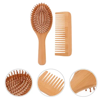 Vzduchovom Vankúši Masáž Česať Vlasy Domov Pádlo Detangling Kefa Salon Bambusu Pokožku hlavy Masér Pre ženy