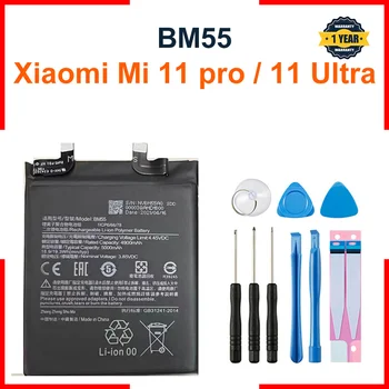 Xiao mi 100% Pôvodnej BM55 5000mAh Batérie Pre Xiao Mi 11 pro 11pro 11 Ultra BM55 Telefón Náhradné Batérie