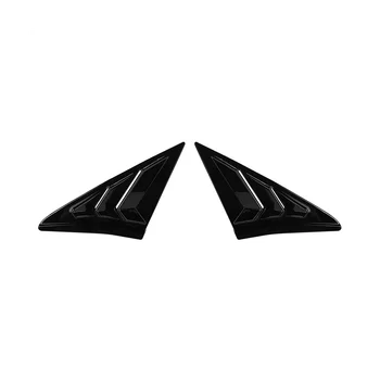 Zadné Bočné Okná Žalúzie Trojuholníkové Okno Sklo Žalúzie pre Hatchback 2016-2021 - Bright Black