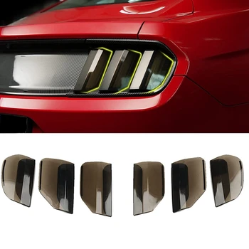 Zadné Svetlo Kryt Zadné Svetlo Kryt Stráže Výbava Rám Príslušenstvo Pre Ford Mustang 2015 2016 2017, Dym Čierny