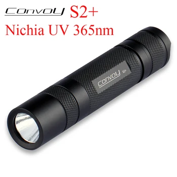 Zostava S2+ Nichia UV 365nm LED Baterka 18650 Ultrafialové Pochodeň ultrafialového Svetla, Čierna 3W OP Reflektor