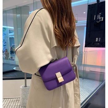 Ženy Tofu taška Minimalizmus Malé Námestie taška cez Rameno ženy Messenger crossbody luxusné kožené dizajnér taška Ženské kabelky