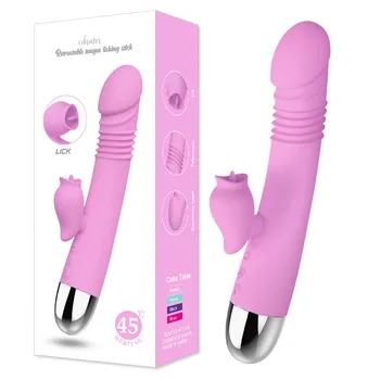 Ženy vibrátor simulácia dildo kúrenie a zdvíhateľnej jazyk lízanie klitorisu na stimuláciu G-bodu stimulácia dospelých produkty